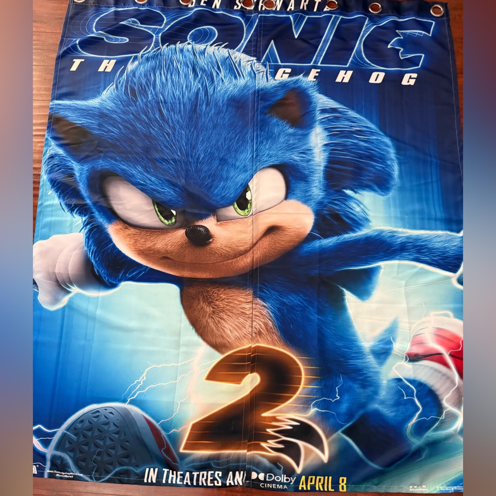 Sonic the Hedgehog 2 Movie blackout curtains
